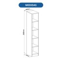 Ver imagem 4 de Guarda Roupa Modulado 1 Porta Requinte + 100% MDF Marrom/Macadâmia/Branco Line
