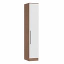 Ver imagem 2 de Guarda Roupa Modulado 1 Porta Requinte + 100% MDF Marrom/Macadâmia/Branco Line
