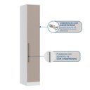 Ver imagem 5 de Guarda Roupa Modulado 1 Porta Requinte + 100% MDF Branco/Line/Duna