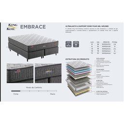 Colchão Solteiro Mola Superlastic Embrace 30x88x188cm King Koil - 3 Colchão Solteiro Mola Superlastic Embrace 30x88x188cm King Koil - 3