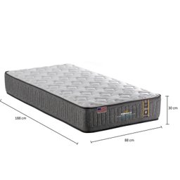 Colchão Solteiro Mola Superlastic Embrace 30x88x188cm King Koil Cinza/Branco - 2 Colchão Solteiro Mola Superlastic Embrace 30x88x188cm King Koil Cinza/Branco - 2