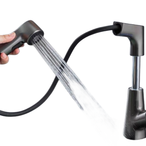 Torneira para Banheiro com Ducha Extensível Articulada Misturador Monocomando