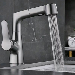 Torneira para Banheiro com Ducha Extensível Articulada Misturador Monocomando - 11