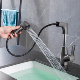 Torneira para Banheiro com Ducha Extensível Articulada Misturador Monocomando - 9