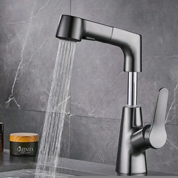 Torneira para Banheiro com Ducha Extensível Articulada Misturador Monocomando - 7