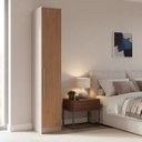 Ver imagem 1 de Guarda Roupa Modulado 1 Porta Requinte + 100% MDF Cinza/Duna Line/Macadâmia