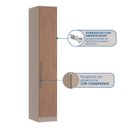 Ver imagem 6 de Guarda Roupa Modulado 1 Porta Requinte + 100% MDF Cinza/Duna Line/Macadâmia