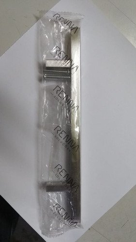 Puxador Inox Haste Quadrado Escovado Furação 16 Cm 2 Peça - 2