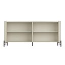 Ver imagem 4 de Balcão Buffet p/ Sala Porta Brise 180cm Pés Metal 100% MDF Cor:Luna com Dourado