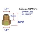 Ver imagem 2 de Extensor Aumento Prolongador Curto Rosca 1/2'' Ponto D'água