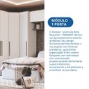 Ver mais imagens de Guarda Roupa Modulado 1 Porta Requinte + 100% MDF Cinza/Duna Line/Branco