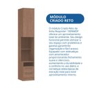 Ver imagem 6 de Mesa de Cabeceira Modulada Reto 1 Porta 2 Gavetas Requinte+ 100% MDF Marrom