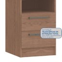 Ver imagem 5 de Mesa de Cabeceira Modulada Reto 1 Porta 2 Gavetas Requinte+ 100% MDF Marrom