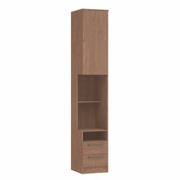 Mesa de Cabeceira Modulada Reto 1 Porta 2 Gavetas Requinte+  - 1