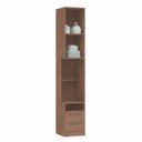 Ver imagem 2 de Mesa de Cabeceira Modulada Reto 1 Porta 2 Gavetas Requinte+ 100% MDF Marrom