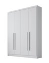 Ver imagem 1 de Guarda Roupa Casal Moderni New 4 Portas 3 Gavetas Novo Horizonte Neve