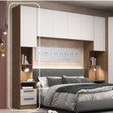 Ver imagem 6 de Mesa de Cabeceira Modulada Reto 1 Porta 2 Gavetas Requinte+ 100% MDF Marrom