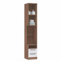 Ver imagem 2 de Mesa de Cabeceira Modulada Reto 1 Porta 2 Gavetas Requinte+ 100% MDF Marrom