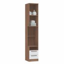 Ver imagem 2 de Mesa de Cabeceira Modulada Reto 1 Porta 2 Gavetas Requinte+ 100% MDF Marrom