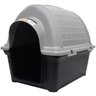 Casinha de Cachorro Cão e Gato Plástica Iglu Número 3 Porte Médio Cinza Furacão Pet N3,0 01550 N3,0  - 2