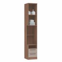 Ver imagem 2 de Mesa de Cabeceira Modulada Reto 1 Porta 2 Gavetas Requinte+ 100% MDF Marrom