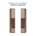Ver imagem 7 de Mesa de Cabeceira Modulada Reto 1 Porta 2 Gavetas Requinte+ 100% MDF Marrom