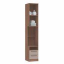 Ver imagem 2 de Mesa de Cabeceira Modulada Reto 1 Porta 2 Gavetas Requinte+ 100% MDF Marrom