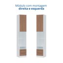 Ver imagem 5 de Mesa de Cabeceira Modulada Reto 1 Porta 2 Gavetas Requinte+ 100% MDF Branco