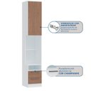 Ver imagem 6 de Mesa de Cabeceira Modulada Reto 1 Porta 2 Gavetas Requinte+ 100% MDF Branco