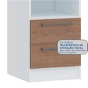 Ver imagem 7 de Mesa de Cabeceira Modulada Reto 1 Porta 2 Gavetas Requinte+ 100% MDF Branco
