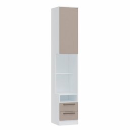 Mesa de Cabeceira Modulada Reto 1 Porta 2 Gavetas Requinte+  - 1
