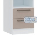 Ver mais imagens de Mesa de Cabeceira Modulada Reto 1 Porta 2 Gavetas Requinte+ 100% MDF Branco
