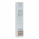 Ver imagem 2 de Mesa de Cabeceira Modulada Reto 1 Porta 2 Gavetas Requinte+ 100% MDF Branco