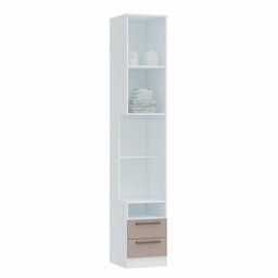 Mesa de Cabeceira Modulada Reto 1 Porta 2 Gavetas Requinte+  - 2