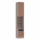 Ver imagem 1 de Mesa de Cabeceira Modulada Reto 1 Porta 2 Gavetas Requinte+ 100% MDF Cinza