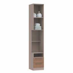 Mesa de Cabeceira Modulada Reto 1 Porta 2 Gavetas Requinte+  - 2