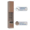 Ver mais imagens de Mesa de Cabeceira Modulada Reto 1 Porta 2 Gavetas Requinte+ 100% MDF Cinza