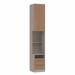 Mesa de Cabeceira Modulada Reto 1 Porta 2 Gavetas Requinte+  - 1
