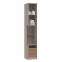 Ver imagem 2 de Mesa de Cabeceira Modulada Reto 1 Porta 2 Gavetas Requinte+ 100% MDF Cinza