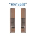 Ver imagem 7 de Mesa de Cabeceira Modulada Reto 1 Porta 2 Gavetas Requinte+ 100% MDF Cinza