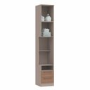 Ver imagem 2 de Mesa de Cabeceira Modulada Reto 1 Porta 2 Gavetas Requinte+ 100% MDF Cinza