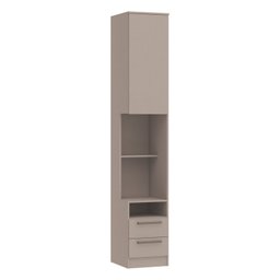 Mesa de Cabeceira Modulada Reto 1 Porta 2 Gavetas Requinte+  - 1