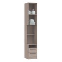 Ver imagem 2 de Mesa de Cabeceira Modulada Reto 1 Porta 2 Gavetas Requinte+ 100% MDF Cinza