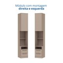 Ver imagem 7 de Mesa de Cabeceira Modulada Reto 1 Porta 2 Gavetas Requinte+ 100% MDF Cinza