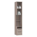 Ver imagem 2 de Mesa de Cabeceira Modulada Reto 1 Porta 2 Gavetas Requinte+ 100% MDF Cinza