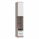 Ver imagem 1 de Mesa de Cabeceira Modulada Reto 1 Porta 2 Gavetas Requinte+ 100% MDF Cinza