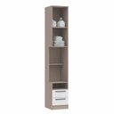 Ver imagem 2 de Mesa de Cabeceira Modulada Reto 1 Porta 2 Gavetas Requinte+ 100% MDF Cinza