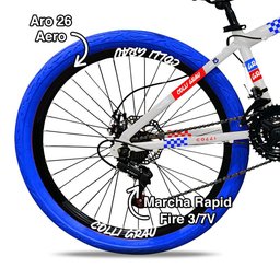 Bicicleta Colli Grau Aro 26 Aço Carbono Freio a Disco com 21 Marchas - 4