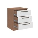Ver imagem 3 de Mesa de Cabeceira Modulada 3 Gavetas Requinte+ 100% MDF Marrom