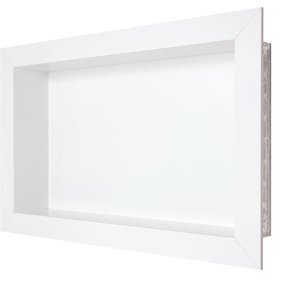 Nicho Porcelanato Diamante 60x30 Cm Branco Liso Cozimax